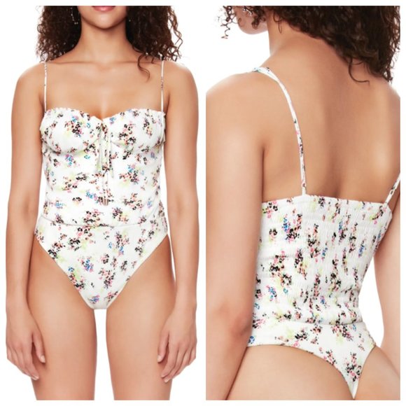 AFRM Other - AFRM Windsor Sleeveless Bodysuit Neon Ditsy